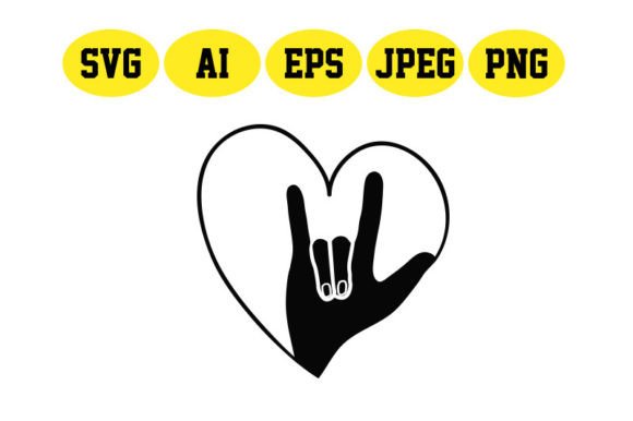 ASL Love Sign Craft Design 1: A Graphic for Crafts and Creativity