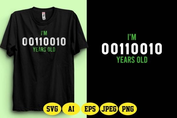Binary Code Graphics for T-Shirt Designs