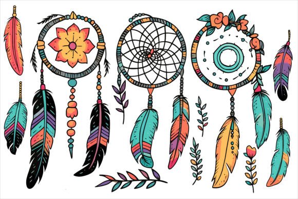 Boho Rainbow Graphics for Crafts