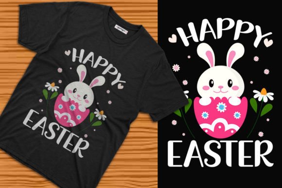 Happy Easter Tee Design Template: A Graphic Asset for Modern Content