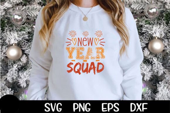 Happy New Year Design, New Year Squad Graphics for T-Shirt Designs