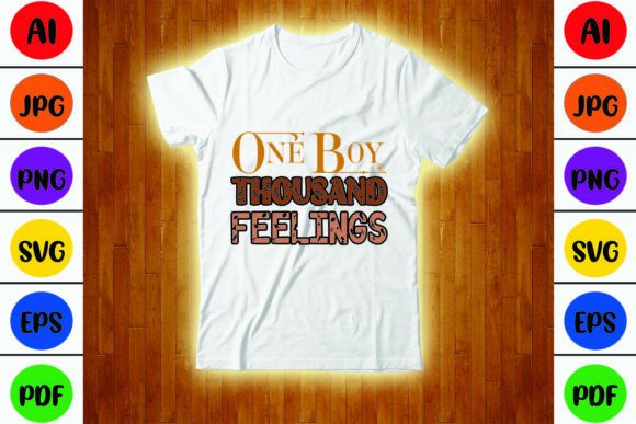 One Boy Thousand Feelings Retro Baby SVG Graphics for T-Shirt Designs