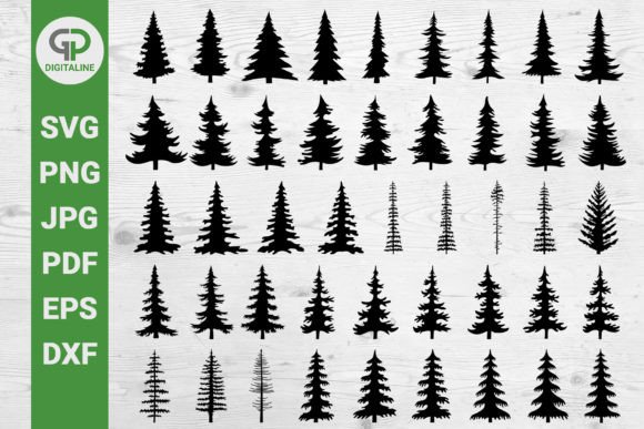 Pine Trees Bundle SVG for Crafting