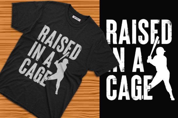 Raised in a Cage Baseball T-Shirt Design
