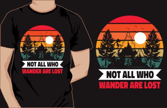 Retro Vintage Hiking Design Graphics for T-Shirt Branding