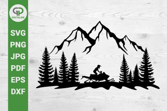 Snowmobiling in the Wilderness Graphics